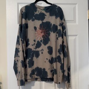Extra Vitamins Sun Thermal Tie-Dye Long Sleeve Shirt Printed Sun Design